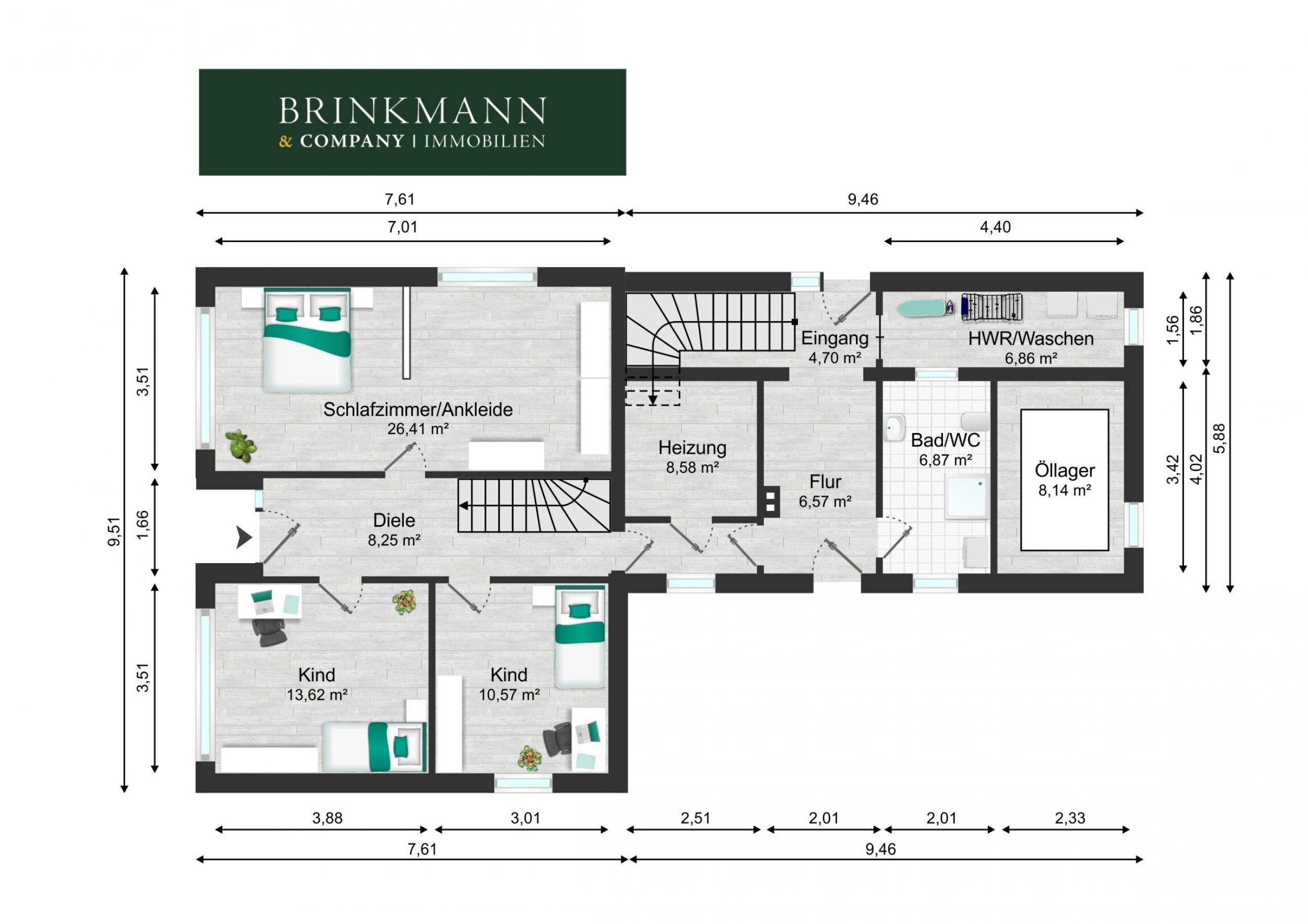 Schiffdorf - Modernisiertes Einfamilienhaus mit zusätzlichem Bauland - Grundriss Erdgeschoss