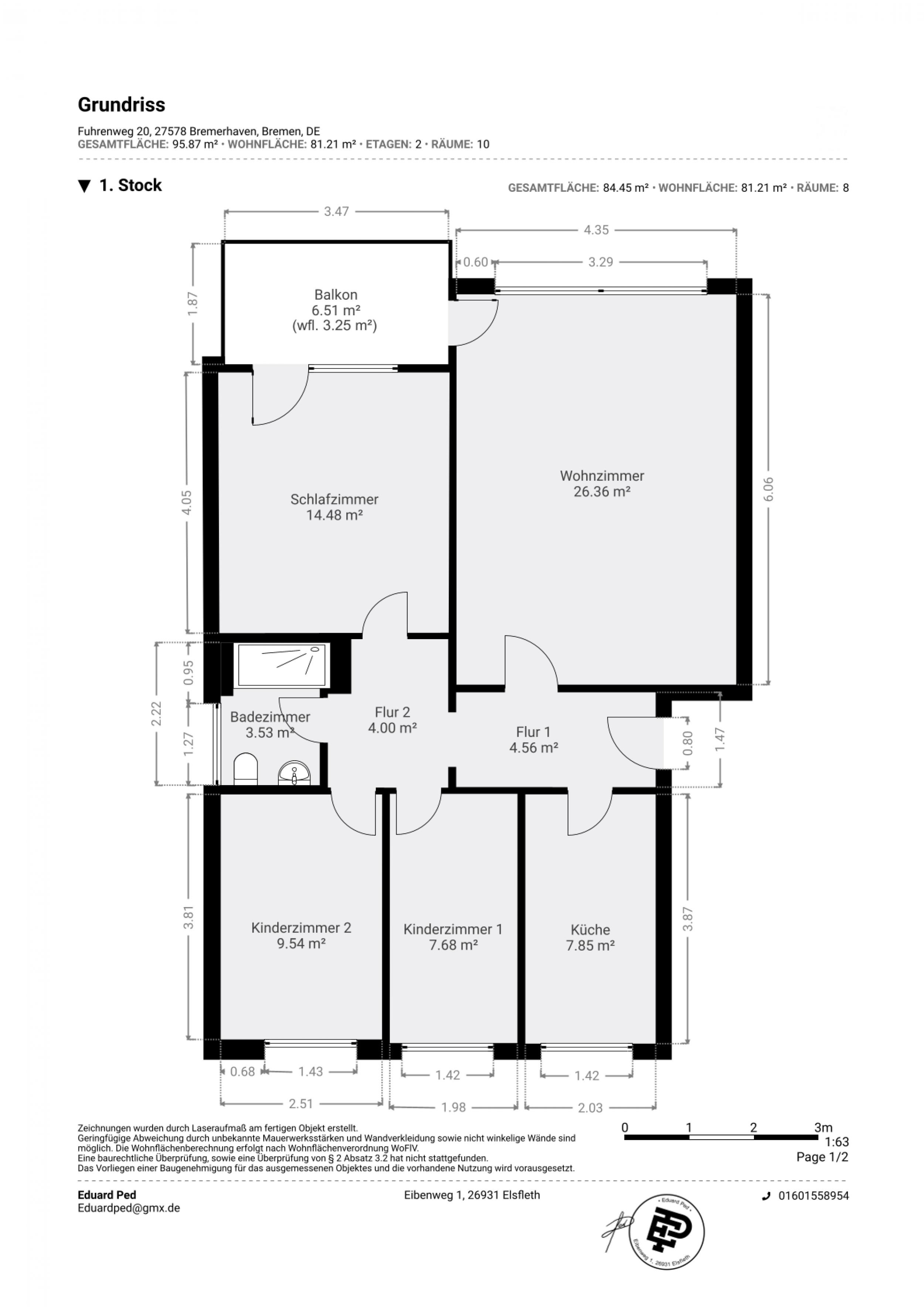 Leherheide - Modernisierte 4-Zimmer-Wohnung in Top-Lage - Wohnung