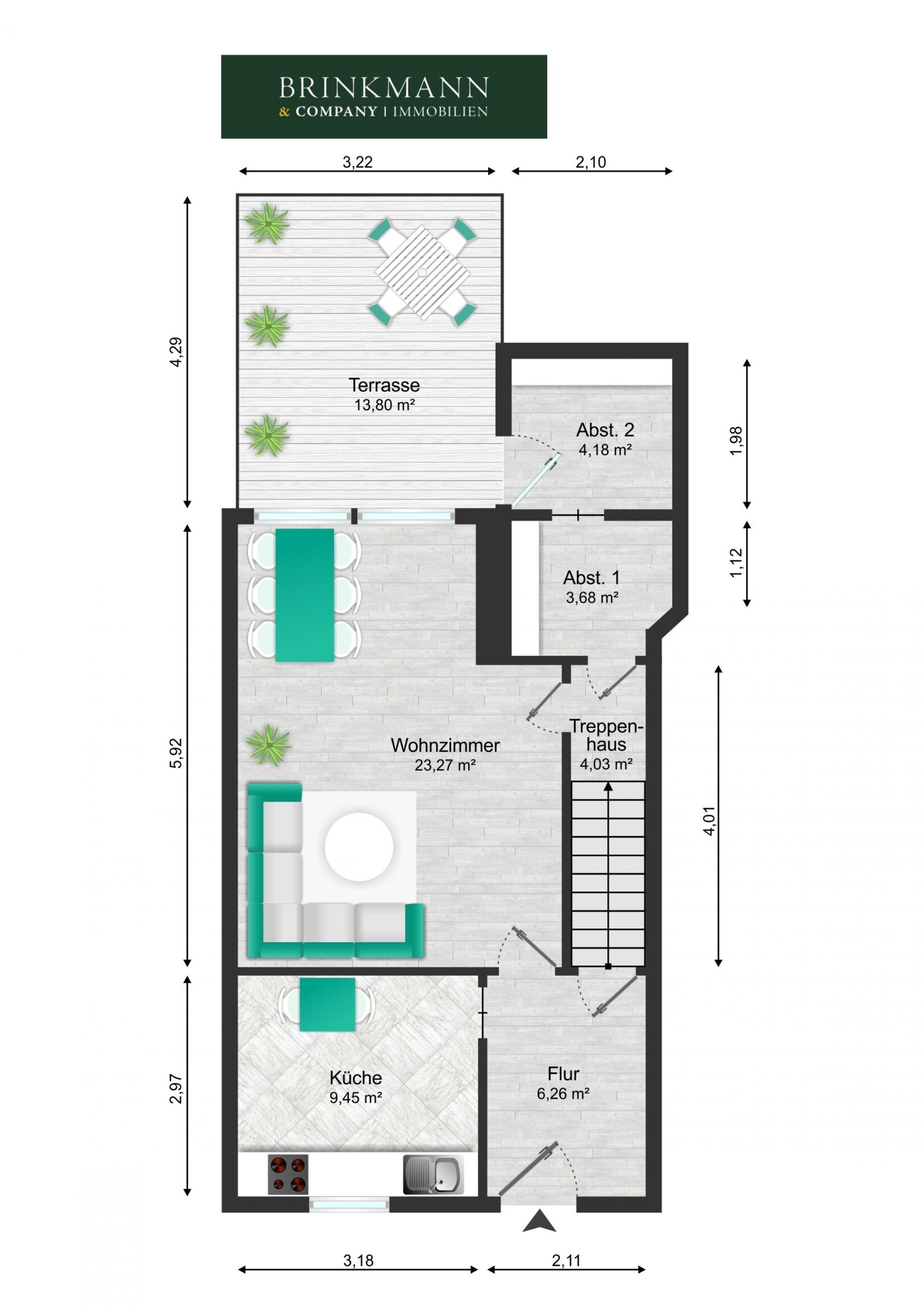 Schönebeck - Solides Reihenmittelhaus in ruhiger Lage mit viel Potenzial - Grundriss - EG