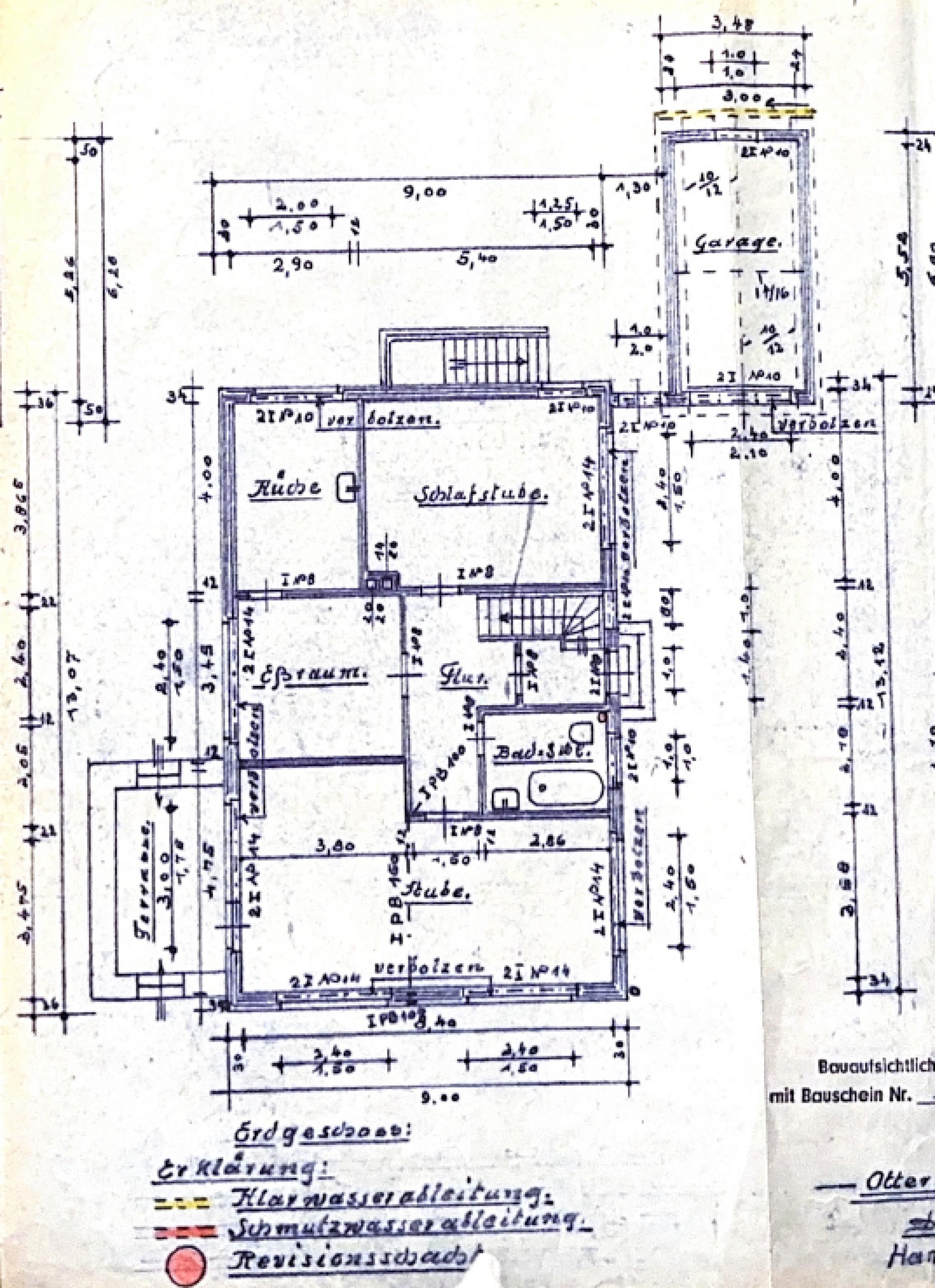 Otterndorf - Ein- bis Zweifamilienhaus in der Nähe der Elbemündung - Grundriss EG