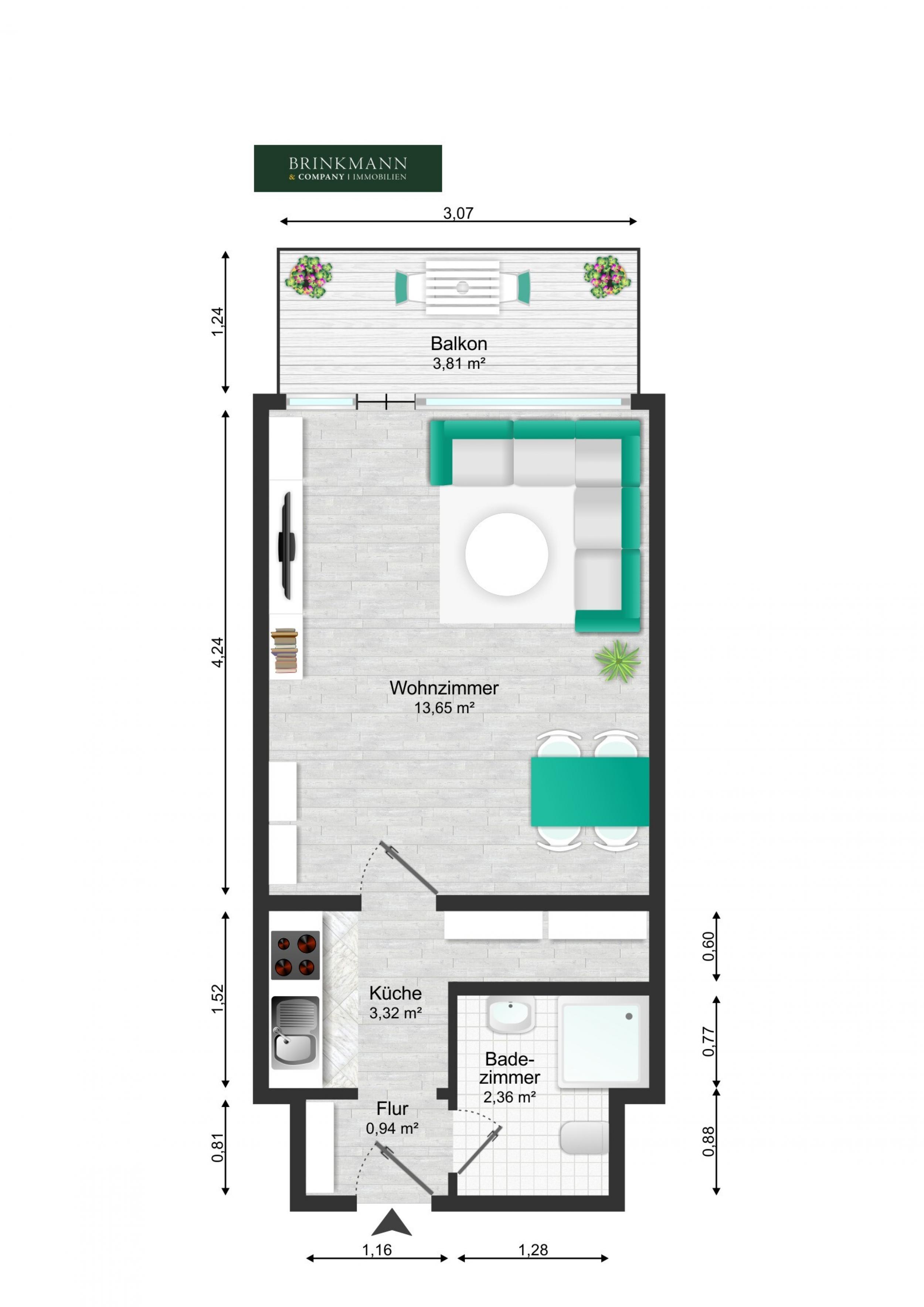 Döse - Rentable Ferienwohnung in direkter Nähe zum Strand - Grundriss