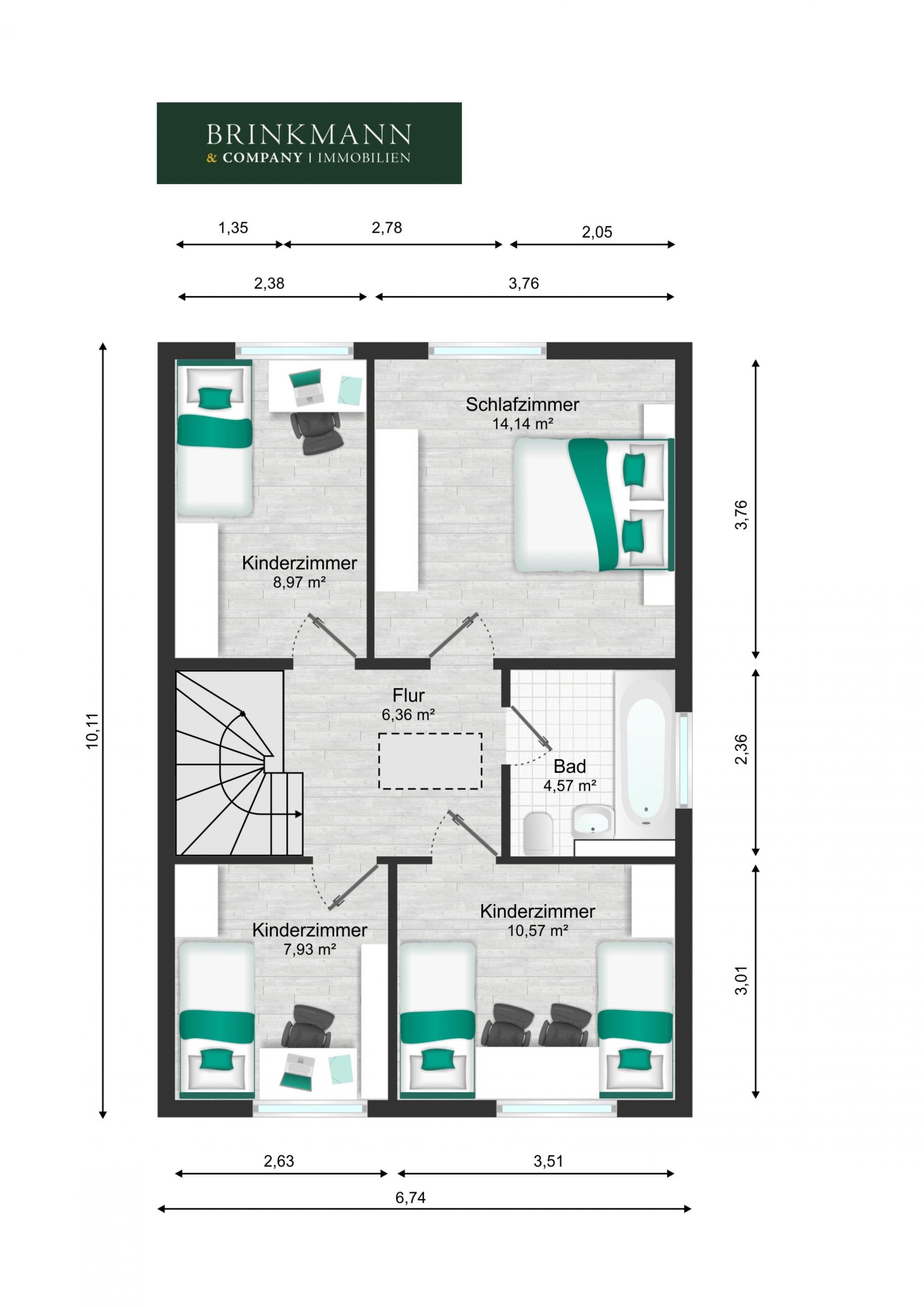 Burglesum - Familienfreundliches Reihenendhaus in bevorzugter Lage - Grundriss Kellergeschoss 
