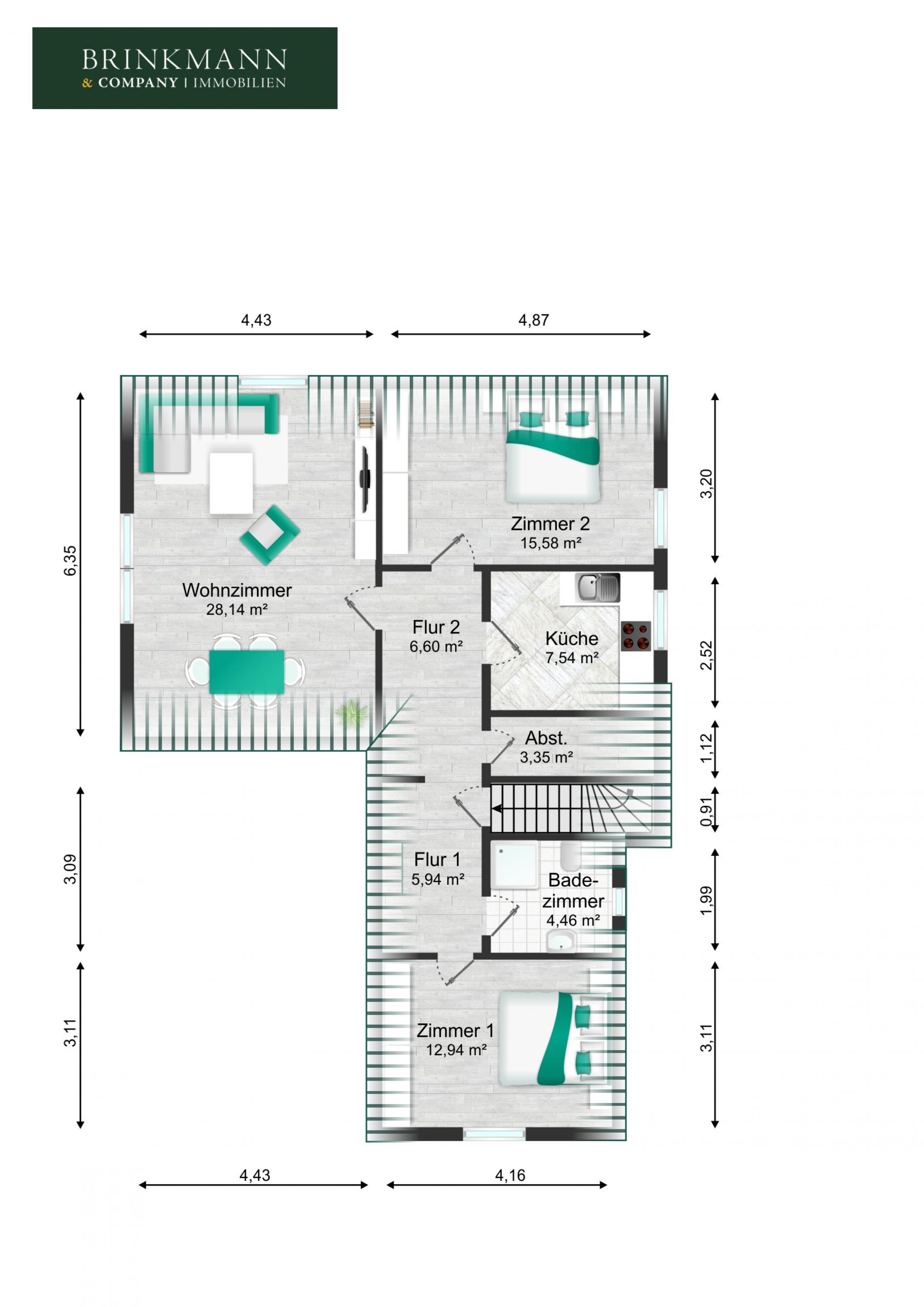 Sahlenburg - Ein- bis Zweifamilienhaus in attraktiver Lage - Grundriss Dachgeschoss (1)