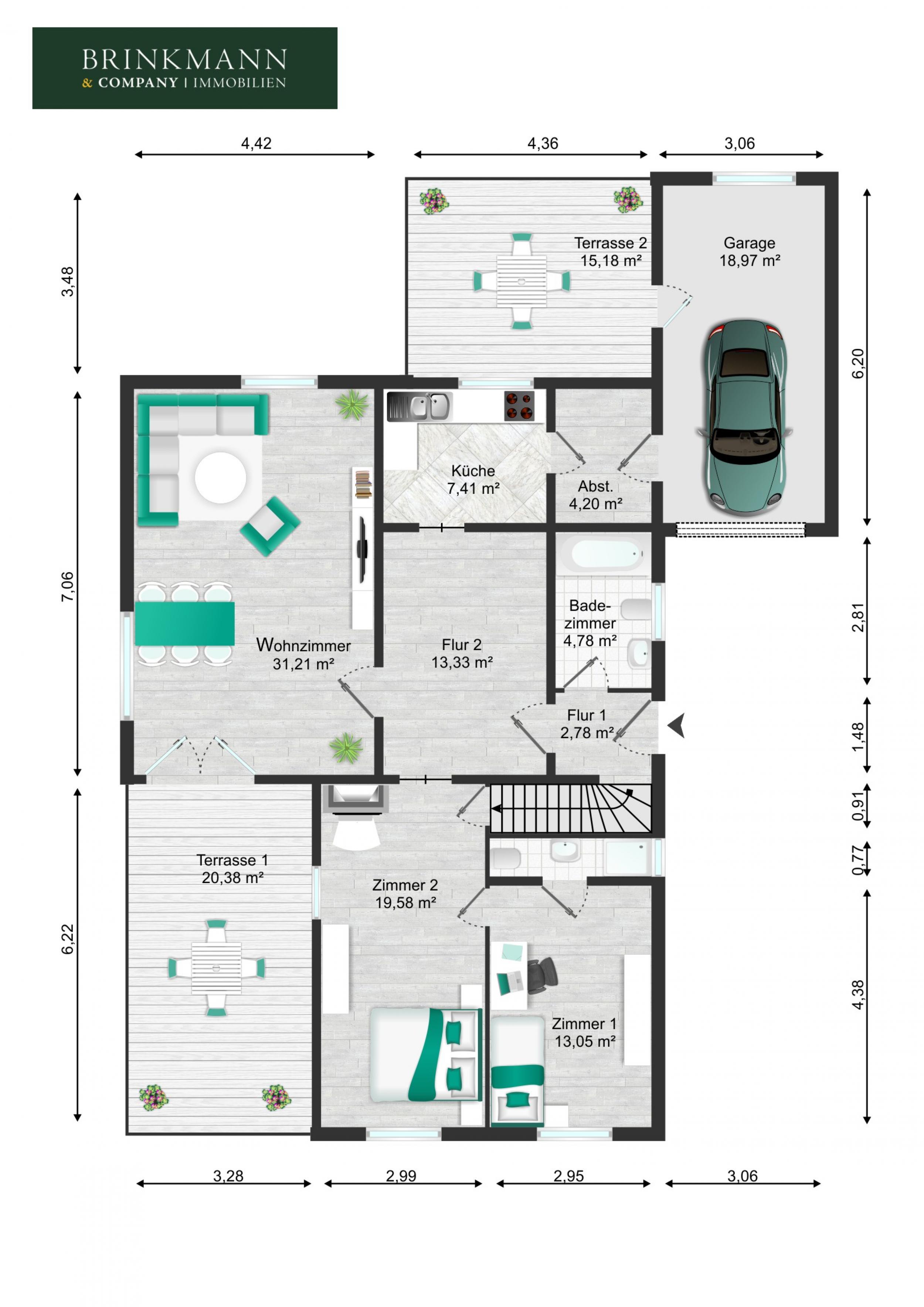 Sahlenburg - Ein- bis Zweifamilienhaus in attraktiver Lage - Grundriss Erdgeschoss (1)
