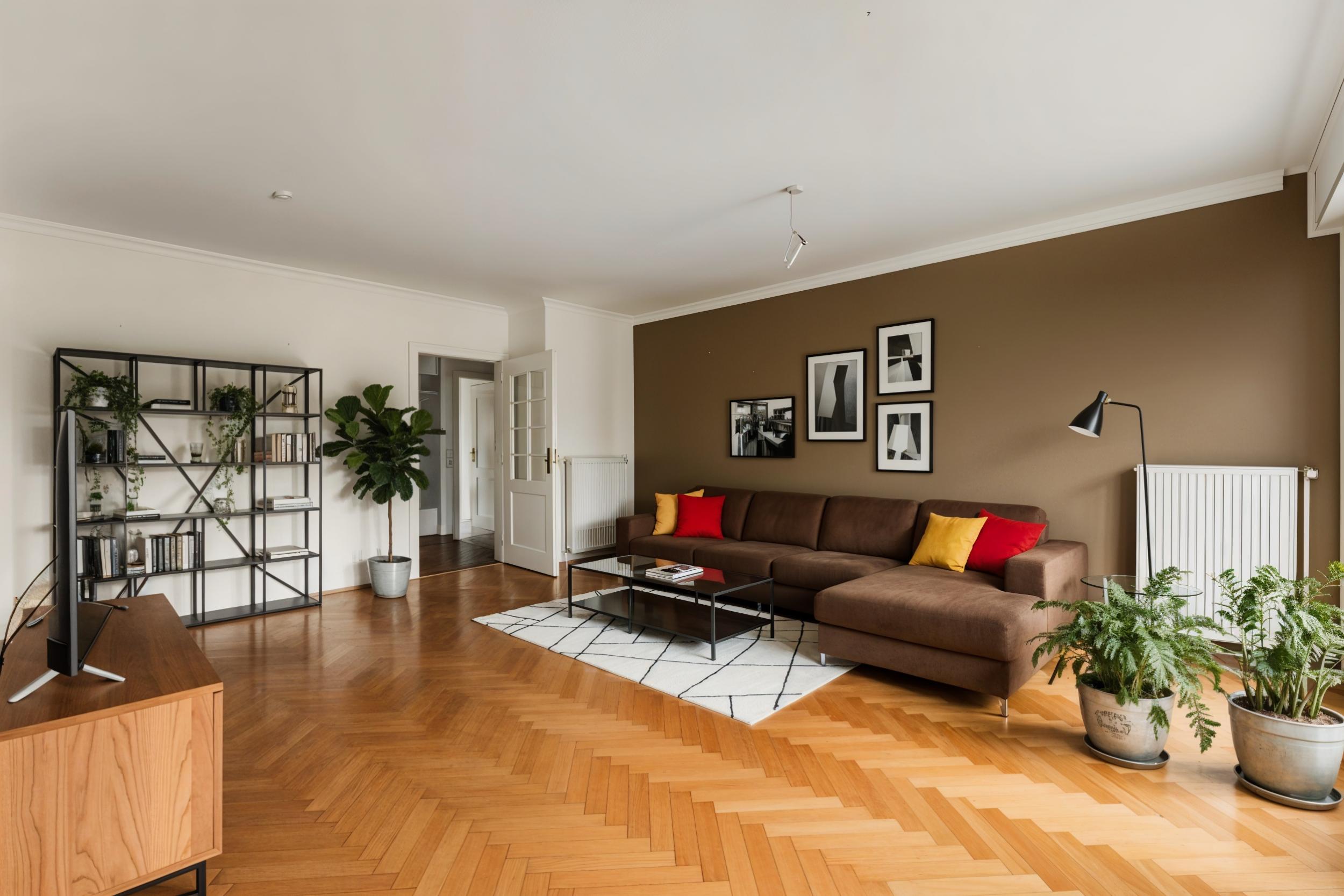 Burglesum - Attraktive Hochparterrewohnung mit großer Sonnenterrasse - Wohnzimmer - (KI generiert)