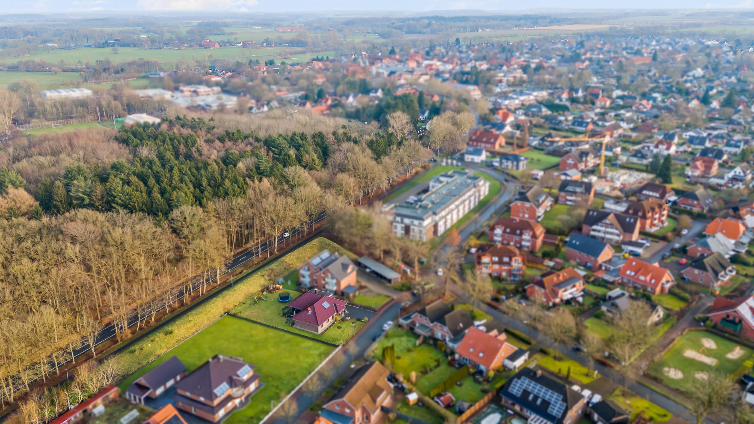 Beverstedt - Moderner Winkelbungalow in ländlicher Lage mit Außbaupotenzial - Wohngegend
