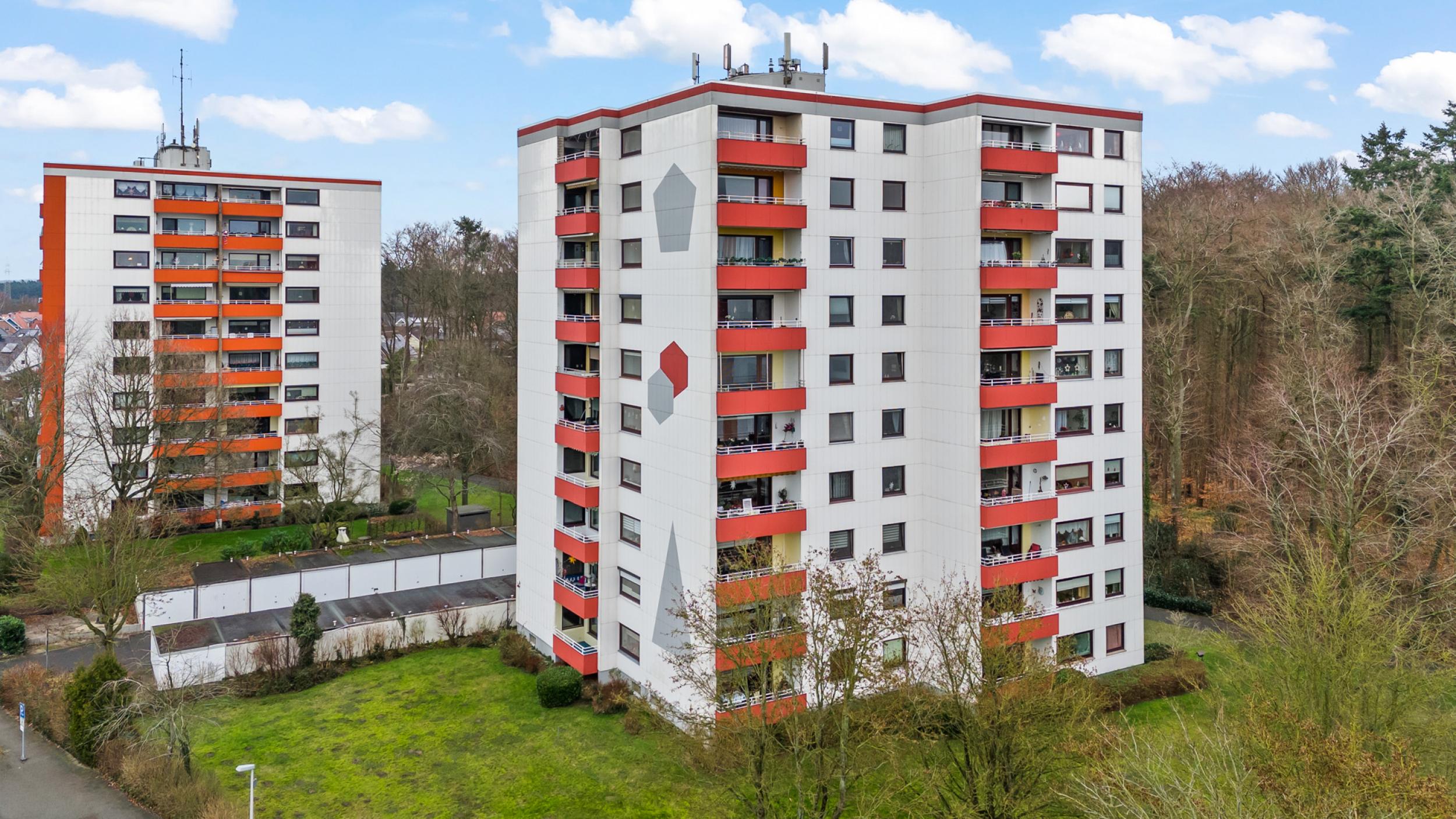 Langen - Moderne 3-Zimmerwohnung in beliebter Lage mit fantastischer Aussicht - Außenansicht