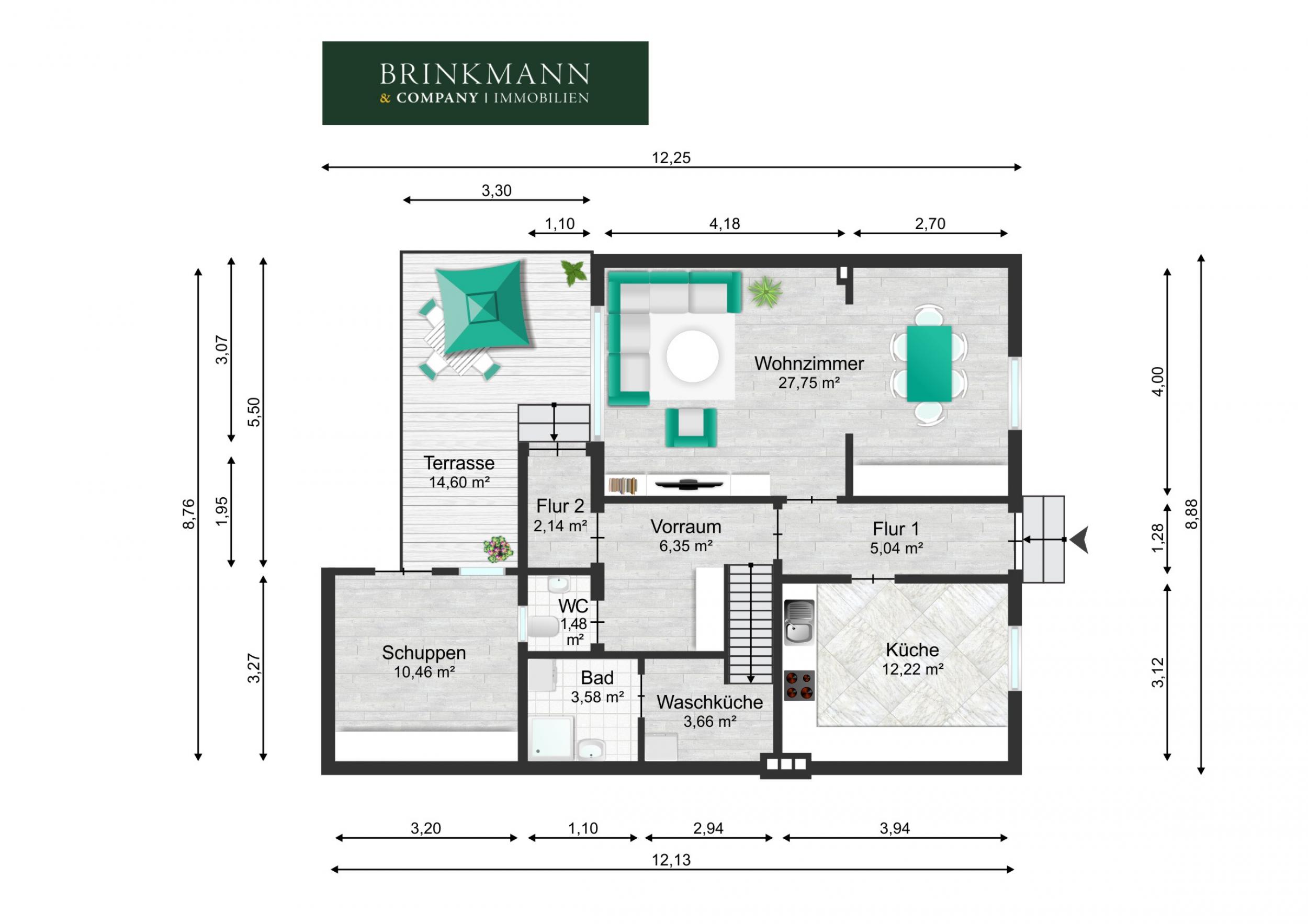 Geestemünde - Modernisiertes Reihenmittelhaus in ruhiger Lage - Erdgeschoss