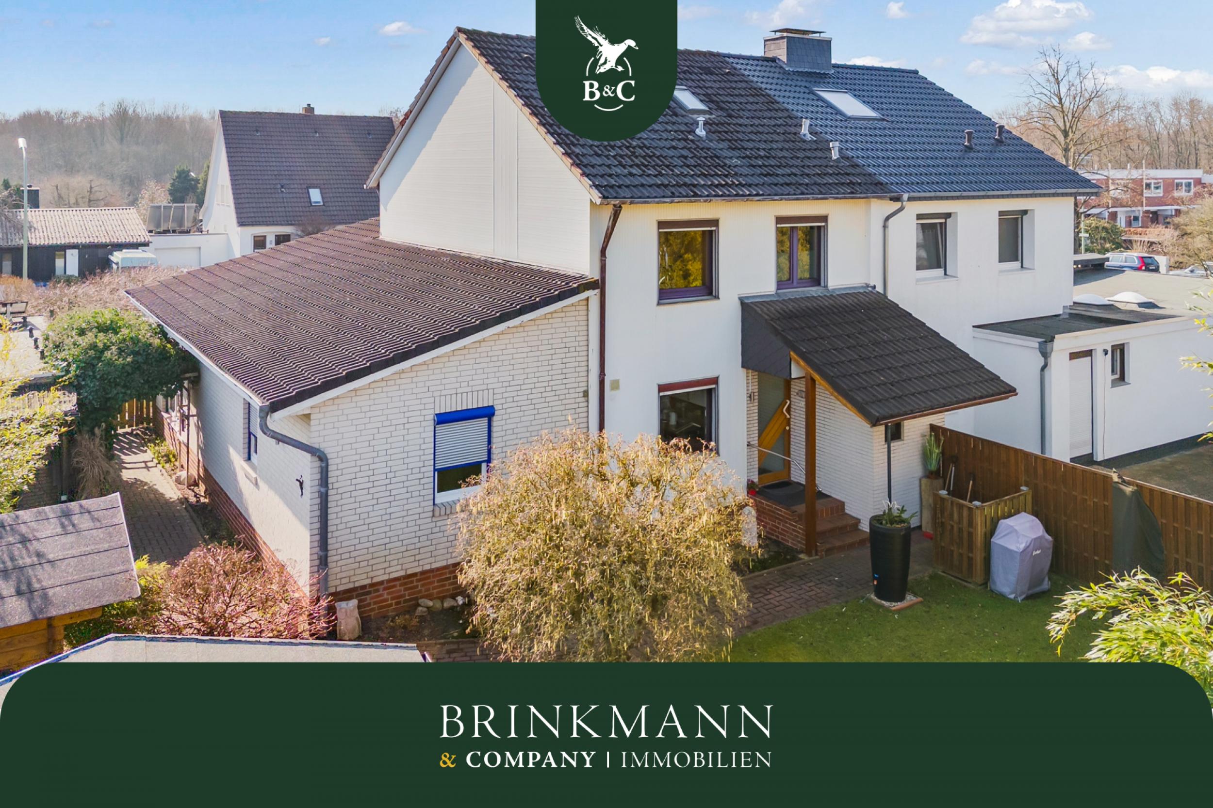 Speckenbüttel - Geräumige Doppelhaushälfte in Parknähe - Außenansicht