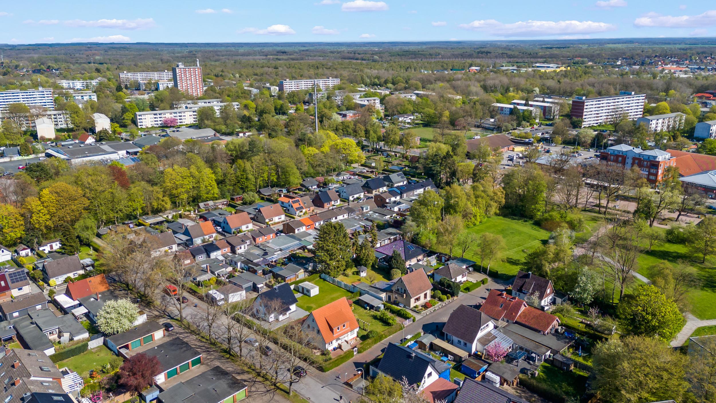 Leherheide - Charmantes Einfamilienhaus in ruhiger Lage - Luftaufnahme