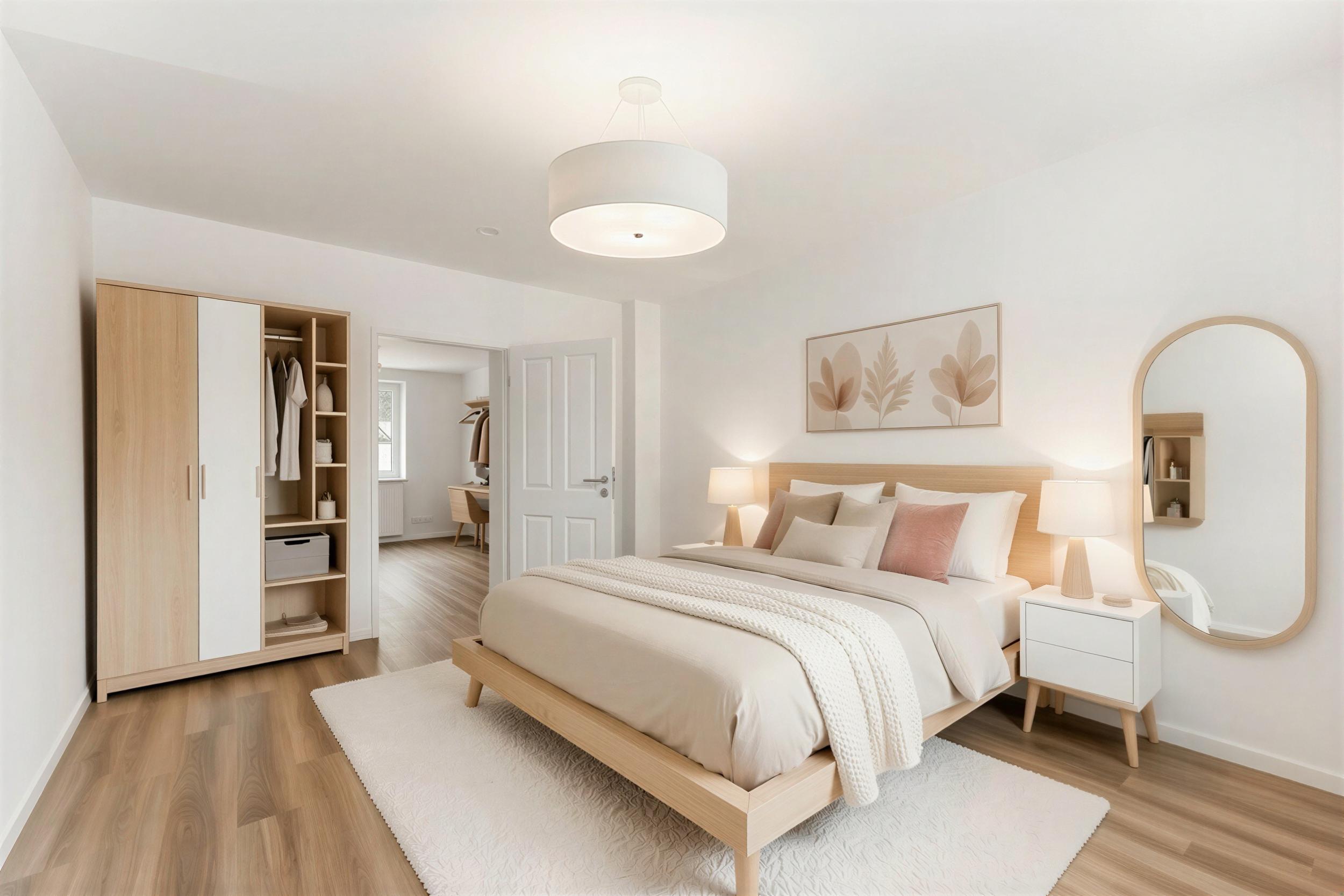 Geestemünde - Modernisierte 3-Zimmerwohnung in zentraler Lage - Schlafzimmer - (KI generiert)