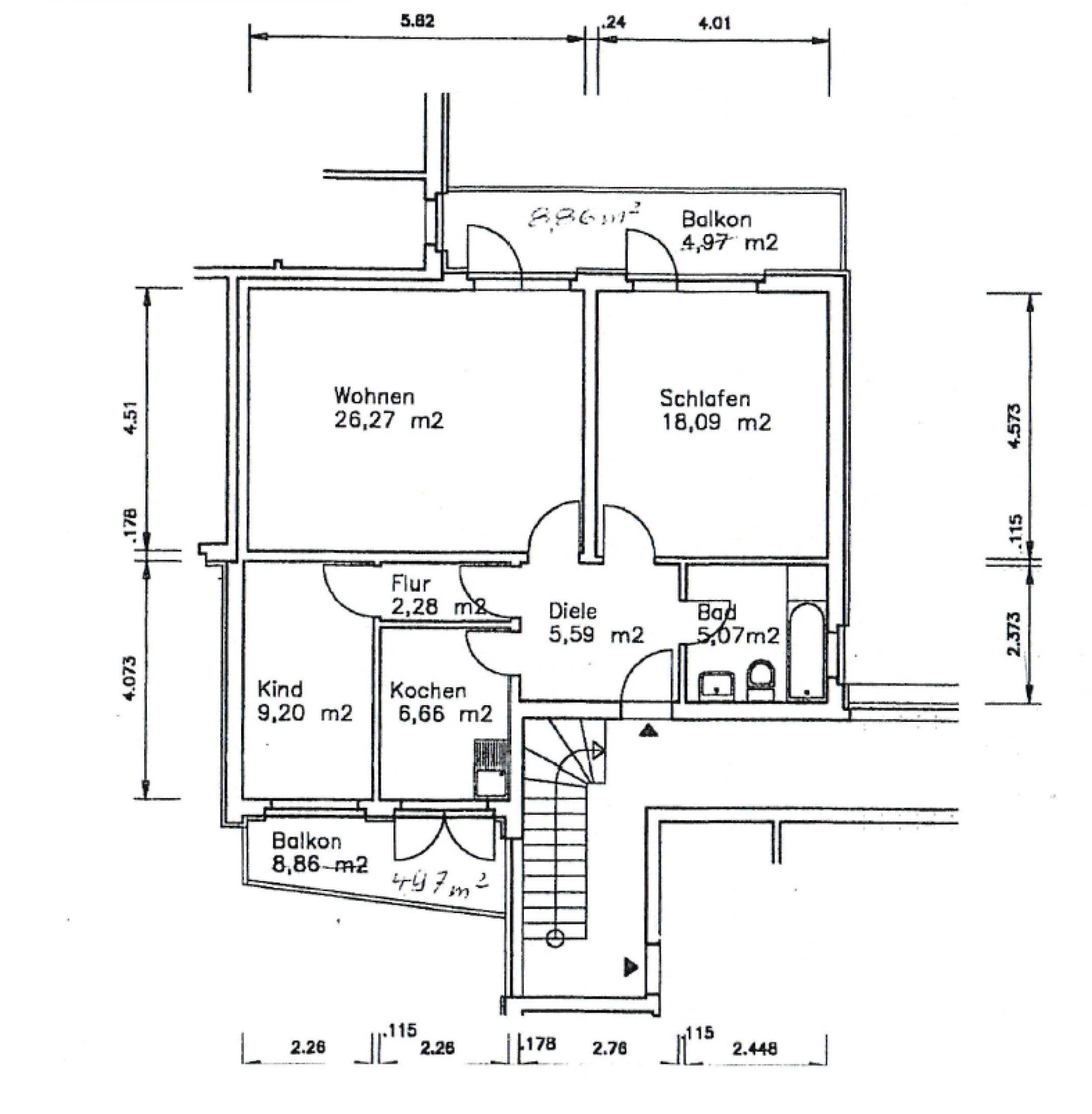 Klushof - Solide 3-Zimmereigentumswohnung in zentraler Lage - Grundriss Nordstraße 51, 27580 Bremerhaven, Robertson