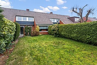 Langen - Sanierungsbedürftiges Reihenmittelhaus in beliebter ruhiger Lage - Rückansicht