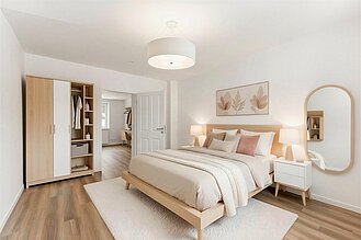 Geestemünde - Modernisierte 3-Zimmerwohnung in zentraler Lage - Schlafzimmer - (KI generiert)